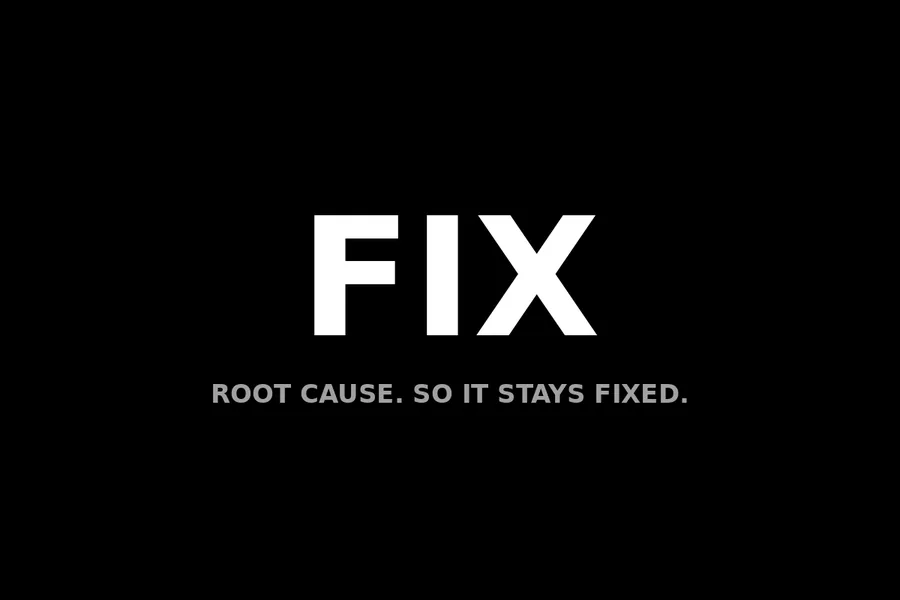 Fix: root cause, so it stays fixed